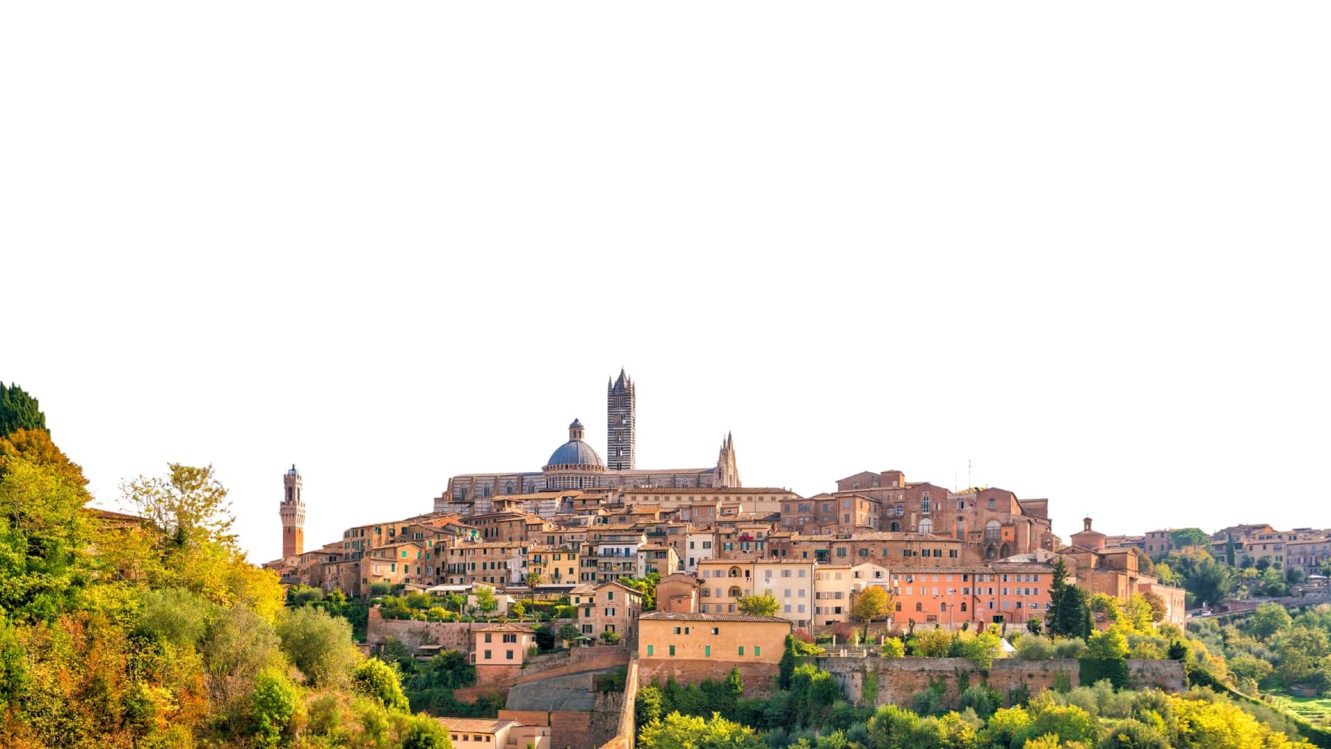 European city skyline at sunset, representative of 1 Euro house opportunities